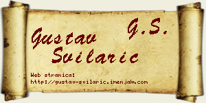 Gustav Svilarić vizit kartica